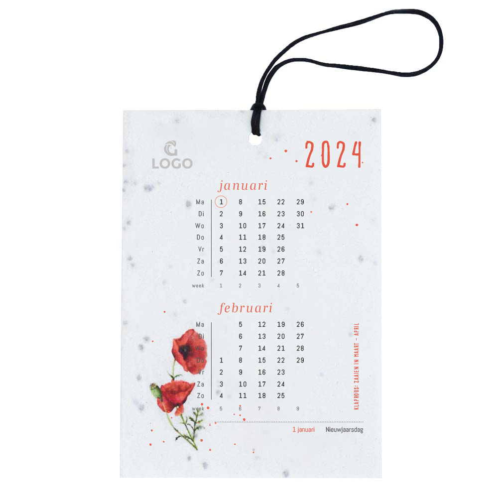 Kalender A6 groeipapier | Eco geschenk